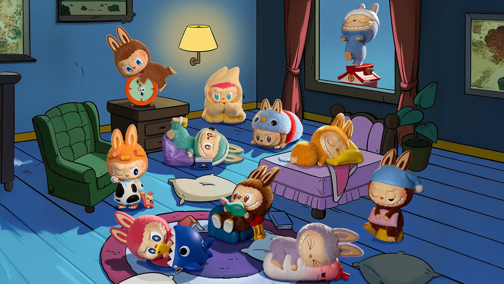 LABUBUBU (LABUBU) November 2025 release "THE MONSTERS 1:00 A.M." POP MART｜The latest series of soothing figures that captures the tranquility of 1:00 at night.