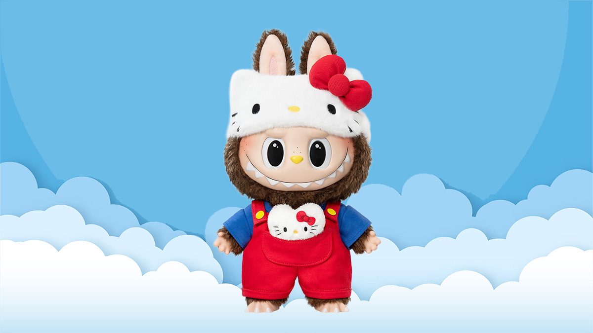 ラブブがキティになった大型コラボドールが可愛すぎる！THE MONSTERS(LABUBU) × HELLO KITTY ぬいぐるみ