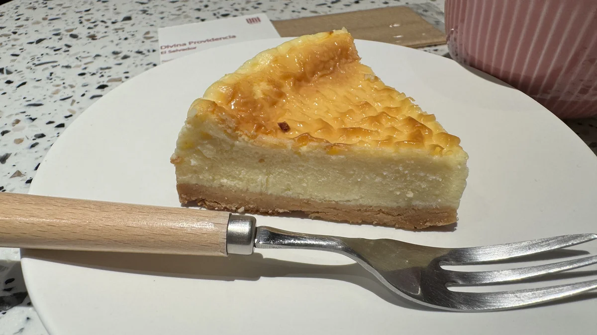 uniのベイクドチーズケーキ アップ