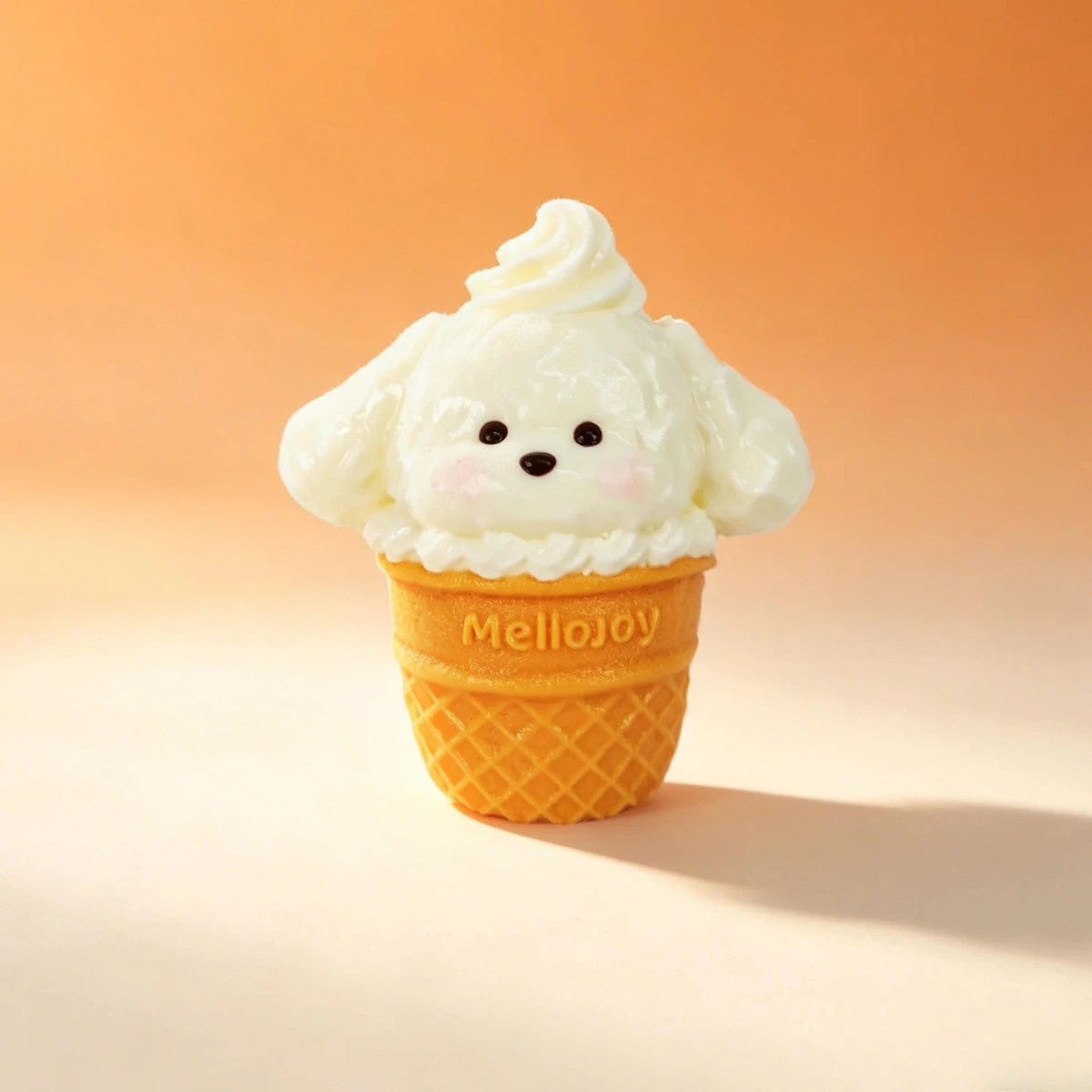 メロジョイ ミニランド 白いワンちゃんアイスクリームコーン