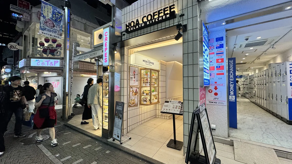 NOA COFFEE Gelato Kitchen 原宿 外観 竹下通り